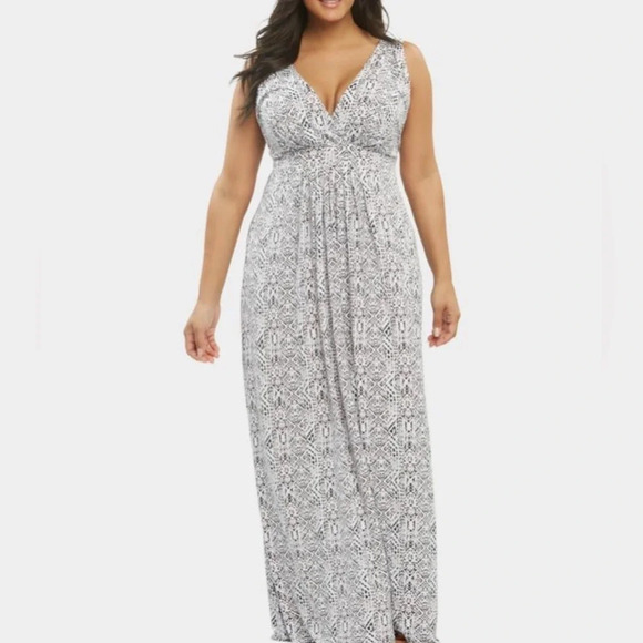 J Jill V-Neck Paisley Maxi Dress - Picture 1 of 12